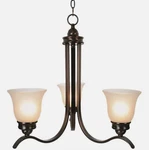 Monument 3-LIGHT Oil Rubbed Bronze 1-TIER Chandelier Frosted Glass 3557932. Fixed Price $66.40.