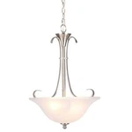 Hampton Bay Midtown 2-LIGHT Brushed Nickel Inverted Pendant (missing Parts). Fixed Price $29.99.