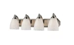 Elk Lighting 570-4N-SW 27" Vanity Fixture Colorful Glass Shade, Satin. Fixed Price $299.50.