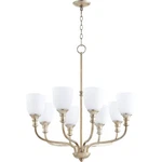 Quorum Richmond Light 31' Chandelier, Aged Silver Leaf 6811-8-60. Fixed Price $84.99.