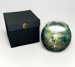 Northern Lights Evergreen Forest 4 Globe Candle Artist Signed Usa. Fixed Price $44.95.