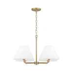 Capital Lighting Parson 4LT 27" Chandelier, Brass/white Stay-straight 453242MA. Fixed Price $338.00.