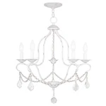 Livex Lighting Chesterfield Chandelier Antique White 6435-60. Fixed Price $379.96.