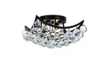 Elegant Lighting V9800F12/RC Corona 4 12"W Semi-flush Bowl Black. Fixed Price $87.83.