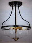 Uolfin Modern Farmhouse Bowl Semi-flush Mount Lighting 3-LIGHT Ceiling. Fixed Price $107.96.
