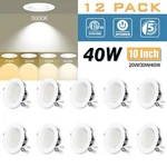 12PACK 10 Inch 5CCT Commercial Recessed Ceiling 40W Dimmable Downlight. Fixed Price $637.59.