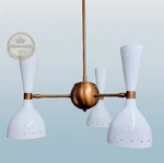 Customized Color Brass Sputnik Light 3 Premium Diabolo Shades Elegant Pendent. Fixed Price $180.00.