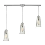 Elk Lighting Hammered Glass 3-LIGHT Mini Pendant 10431/3L-CLR. Fixed Price $700.00.