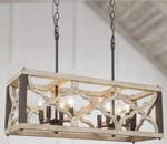 Lnc Rustic Farmhouse Kitchen Island LIGHT-6 Lights. Fixed Price $250.00.