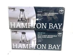 Lot Of 2 Hampton Bay Stratton 14 In. 3-LIGHT Black Semi Flush Mount New. Fixed Price $49.99.