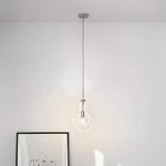 Kichler Chrome Clear Kitchen Bell Glass Pendant 15.25" X 10.5" 42141CHCLR. Fixed Price $124.98.
