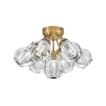 Fredrick Ramond Elise 7 Light Med Semi-flush Mount, Brass/crystal FR46951HBR. Fixed Price $1299.00.