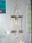 Nib: Elegant 9" Wide Nickel-finish Pendant Light Resin Crystals Shade & Accent. Fixed Price $119.95.