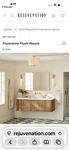 Rejuvenation Florentine Flush Mount Gold Modern Glass Metal Ceiling Light. Fixed Price $425.00.