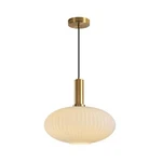 Kco Lighting 1-LIGHT Large Milk Glass Pendant Fixture Vintage White Rib.... Fixed Price $141.30.