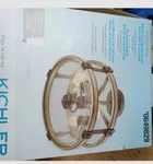Kichler Anvil Iron & Driftwood Light Fixture Rustic With Flaw- See Pics. Fixed Price $38.00.