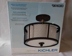 Kichler #0616383 Semi-flushmount Ceiling Light Fixture Olde Bronze Finish New. Fixed Price $75.99.