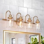 Lnc Modern Light Brass Brushed Gold Vanity Bell Shaped Glass A04592. Fixed Price $70.36.