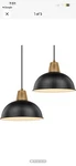 Femila 3PACK Pendant Lights, Black Hammered Metal Shade Lighting Kitchen Island. Fixed Price $30.00.