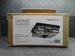 Home Decorators Sumner 2-LIGHT Black Tiffany Outdoor Ceiling Flush Mount. Fixed Price $59.99.