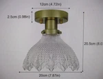 Oiyio DX23011C1 Brass Semi Flush Mount Farmhouse Small Ceiling Light Fixture. Fixed Price $69.00.