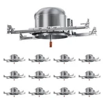 12 Pack 6 Inch Recessed Lighting Housing, 2024 Version Ic Rated & Air Tight C.... Fixed Price $182.62.