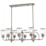 Livex Lighting Lawrenceville 8 Linear Chandelier Brushed Nickel. Fixed Price $1739.96.