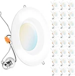 Sunco 24 Pack Inch Led Can Lights, Retrofit Recessed Lighting, Smooth Trim, 96. Fixed Price $123.99.