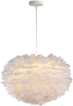 Elegant White Feather Chandelier Pendant Light For Bedroom & Living. Fixed Price $116.99.
