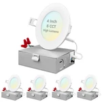 Luxrite 4 Inch Ultra Thin Led Recessed Light With J-box, 12W, 5 Color Selecta.... Fixed Price $208.76.
