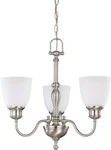 Nuvo Bella 3 Light Brushed Nickel Chandelier Orig $255. Fixed Price $83.99.