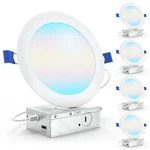 Sunco 6 Inch Led Recessed Light, Canless Ceiling Lights Slim With Junction Bo.... Fixed Price $49.86.