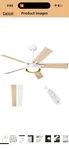Autelo 52 Ceiling Fan W/light & Remote White New/openbox,. Fixed Price $50.00.