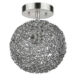 Acclaim Snow Flushmount, Nickel/hand Woven Aluminum Strand - BW6031. Fixed Price $130.00.
