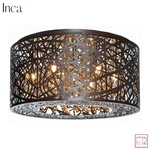 ET2 Lighting Inca E21300-10BZ 7-LIGHT Flush Mount Bronze Cognac Crystal 16". Fixed Price $185.00.