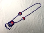 Southwestern Pendant Necklace Micro Glass Bead Rising Sun 24" Leather Backs. Fixed Price $11.99.