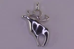 Native American Sterling Silver 35MM X 25MM Dimensional Bull Elk 925 Pendant. Fixed Price $57.50.