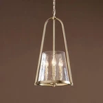 Nerine 3-LIGHT Foyer Pendant With Hammered Glass Champagne Bronze New. Fixed Price $125.00.