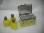 Limoges French Art Pottery Perfume Bottle Chest Trinket Box Made France. Fixed Price $75.00.