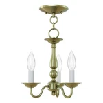 Livex Lighting Williamsburgh 3 Antique Brass Chain Hang/ceiling Mount. Fixed Price $126.99.