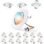 Amico 12 Pack 4 Retrofit Eyeball Gimbal Can Lights, Inch, White. Fixed Price $124.64.