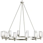 Kichler 2347 Circolo 12 Light 45"W Ring Chandelier - Nickel. Fixed Price $360.46.