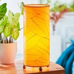 Eangee Cylinder Orange Cocoa Leaves Uplight Table Lamp. Fixed Price $138.00.