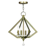Livex Lighting Diamond Chandelier Antique Brass. Fixed Price $383.99.