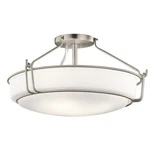 Kichler 44086 Nickel Alkire 4-LIGHT 22"W Semi-flush Ceiling Fixture. Fixed Price $364.99.