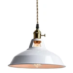 Claxy Industrial Pendant Lights White Metal Barn Shade Hanging Ceiling .... Fixed Price $61.91.