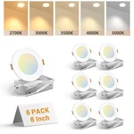 Amico 4 In.adjustable 6-PACK Canless Led Recessed Ceiling Light 1050 Lm Dimmable. Fixed Price $44.95.