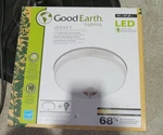 New - Good Earth Lighting Legacy 11INCH Led Flush Mount Satin Nickel. Fixed Price $38.99.