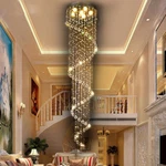 Modern Luxury Crystal Led Chandelier Rain Drop Spiral Ceiling Light Pendant Lamp. Fixed Price $87.26.