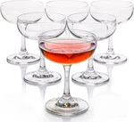 Crystal Coupe Glasses, Set Of 6, 7 OUNCE(220ML), Elegant Short Stem Design, Clea. Fixed Price $44.29.